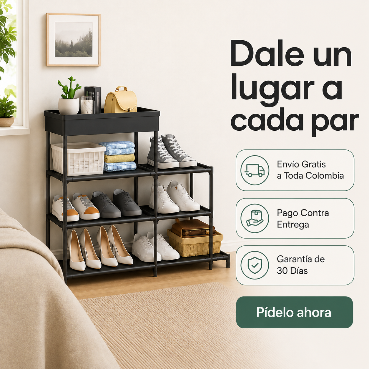 Zapatero Escalonado de 6 Niveles — Organiza Más y Aprovecha Mejor tu Espacio